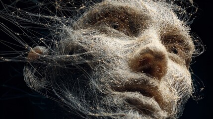 Artificial intelligence neural network creating a realistic human face representation