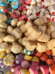 vegetable, food, red, fish, pink, market, stack, white, mix, set