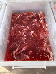 raw beef steak, food, red, fish, pink, market, stack, white, beef, dinner, chicken