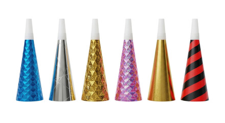 Party horns assortment transparent background cutout png