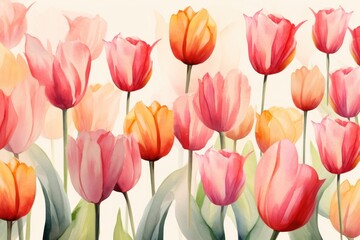 Obraz premium Tulip flowers aesthetic background backgrounds plant rose.