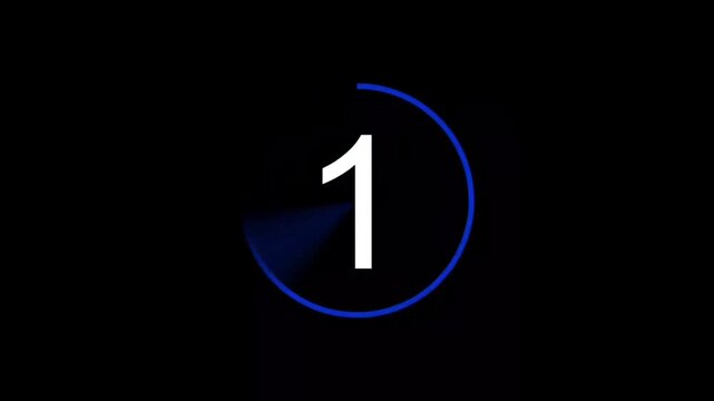 Minimalistic 5 Second Countdown Timer Animation