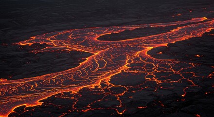 Lava Flow Aerial View