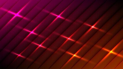 Abstract Background with 3D Diagonal Lines of Sparking Lights