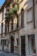 Casa Pigafetta in Vicenza, a historic building named after the famous navigator Antonio Pigafetta, showcasing intricate architectural details