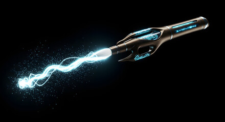 Futuristic Digital Brush with Energy Beam