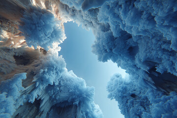 自然風景の中で凍りついた瞬間