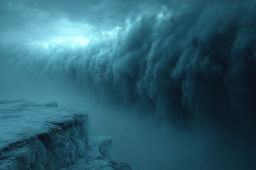 自然風景の中で凍りついた瞬間