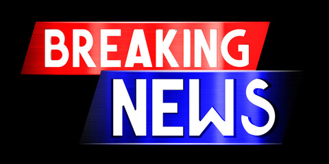 Breaking news banner - 3D illustration