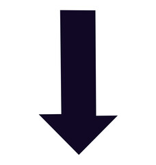 3D glossy vector arrow icon design for a web download button symbol of an down on white background © AKI