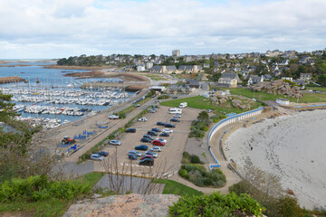 Magnifique paysage de mer sur la côte bretonne à Trébeurden - France