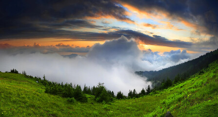 Elevit Plateau in Rize. This plateau . Kackar Mountains region. Rize, Turkey