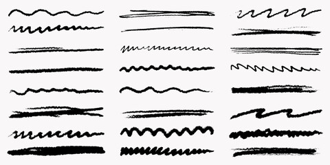 Chalk and crayon arrows with swirling doodles, rough sketch underlines, scribble direction indicators and distressed grunge texture.