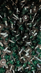 close up of a pile of metal locks