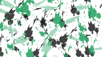 Abstract art background green black white splatters texture design modern contemporary wallpaper backdrop pattern