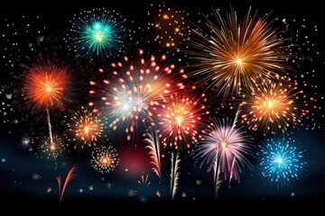 Naklejka premium Firework fireworks outdoors sparks.