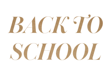 Brown paper cutout typography text back to school isolated on transparent background
