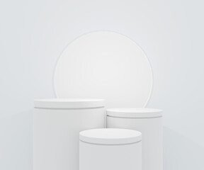 Mock up display stand, abstract scene for product mockup, 3D rendering.