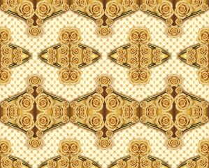 seamless pattern with golden ornament
