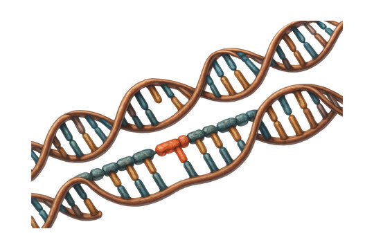 Okazaki fragment illustrating short DNA sequence with RNA primer on lagging strand.