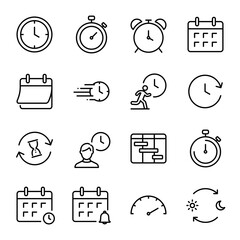 Simple Icon Set | Clock, Calendar, and Schedule