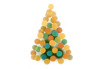 Abstract christmas tree bokeh lights creating festive holiday season decoration on transparent background