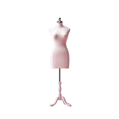 Fototapeta premium Dressmaker's mannequin on a stand, pale pink color scheme