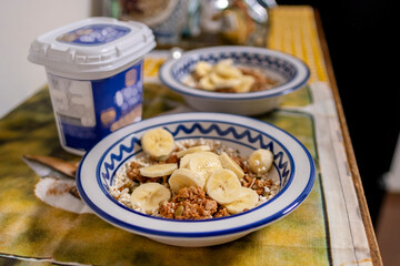 バナナ入りのシリアル