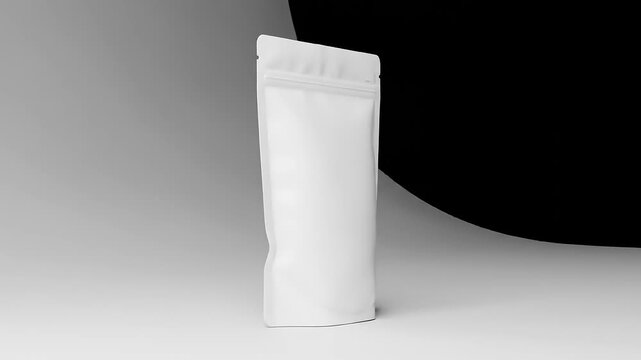 Blank white pouch mockup product packaging design isolated on background.