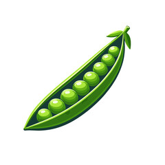 Green peas in a colorful illustration, representing freshness and culinary uses in a home setting