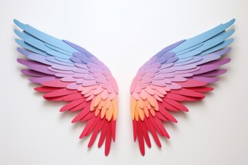 Obraz premium Angle wings paper bird art.