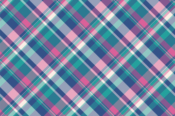 Goose pattern background vector, other texture tartan seamless. Poncho plaid check fabric textile in pastel and cyan colors.