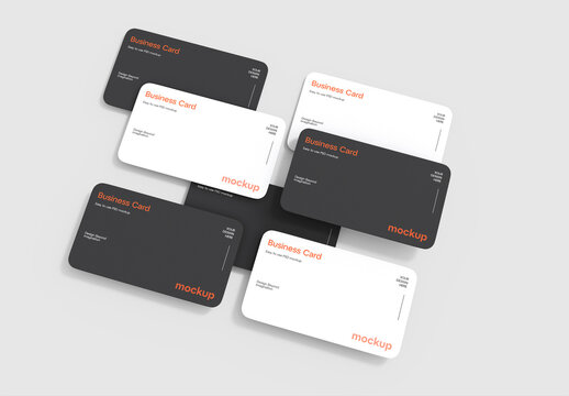 Rounded Business Card Mockup Presentation