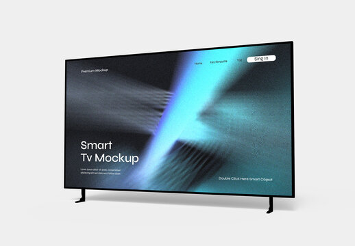 Smart TV Screen Mockup Template