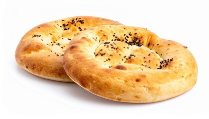 Braided round loaf of golden bread with black seed topping and glossy crust for editorial culinary photography artisanal baking design and poetic tradition-themed visuals