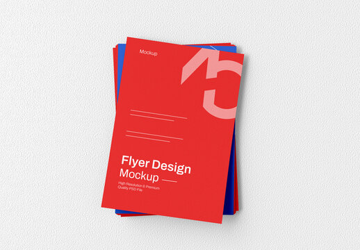Stacked Flyer Mockup Template