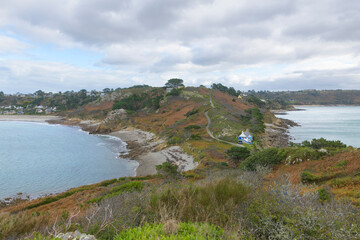 Magnifique paysage de mer sur la côte bretonne à Trébeurden - France