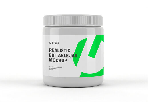 Protein Jar Mockup Template