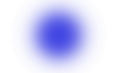 Blurred gradient circle with blue holographic dots. Shining transparent PNG ball with abstract design elements
