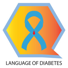 Diabetes Awareness Month Ribbon Icons Collection Set of colorful  graphics featuring red ribbons, hearts, and blue awareness symbols promoting health, prevention, and support EPS10/AI.

