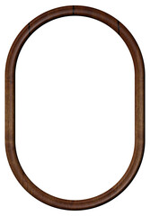 aufrechter ovaler hölzerner Bilderrahmen