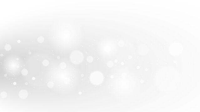 Abstract white bokeh background with soft light and blurred circles isolated on transparent background