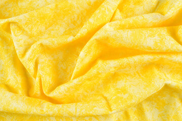 Yellow Mottled Fabric Textured Background