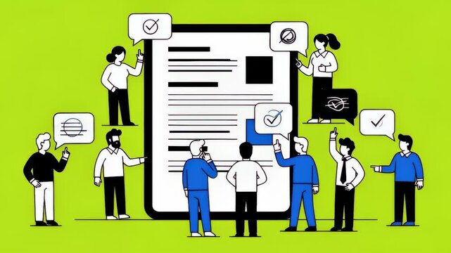 Team Discussing Ideas With Wall Chart