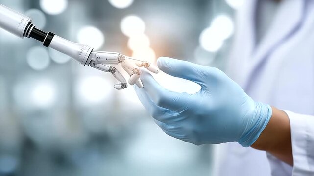 Biomedical engineer designing exoskeletons, advanced manufacturing in mobility tech, robotics evolution in actuator systems, industrial automation in lab models, future engineering