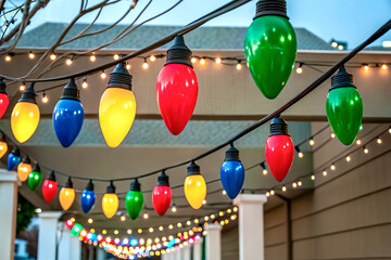A beautifully decorated street for celebrating Christmas and the New Year.