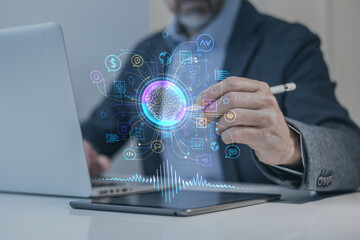 Artificial Intelligence in Business: A Manager Interacting with an LLM AI Brain