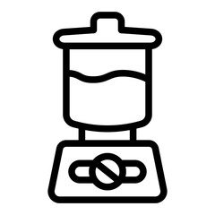 Mixer with toggle switch and buttons line icon, kitchen concept. Vector graphics. Mixer sign on white background, style icon mobile or web design.