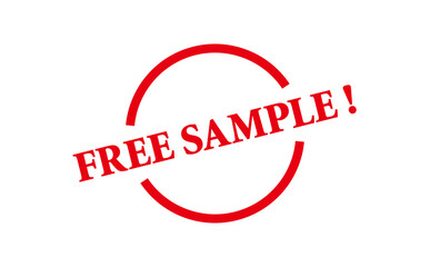 FREE SAMPLE ! - FREE SAMPLE ! words written on Red Rubber Stamp 

