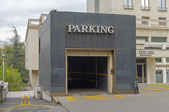 Open Doors at Underground Parking Elevator Hotel in Belgrade Serbia Travel
